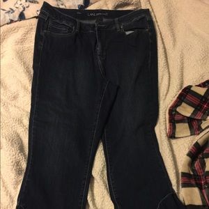 Lane Bryant Ruffle  Hem Crop Jeans